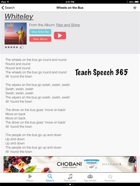 Teach Speech 365: Song Lyrics in Speech Therapy