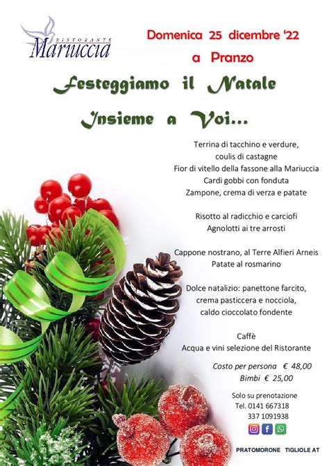 PRANZO DI NATALE Ristorante Mariuccia