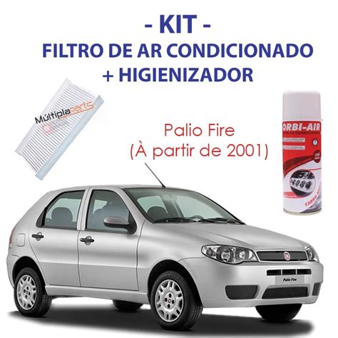 Kit Palio Fire Filtro De Ar Condicionado Spray Higienizador R 38 99