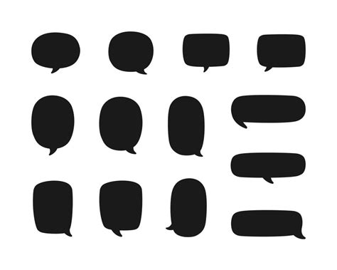 Collection Of Speech Bubble Silhouette Comic Speech Bubble Icons