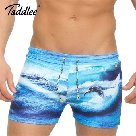 Taddlee Brand Men Swimwear Swimsuits Swimming Boxer Shorts Trunks