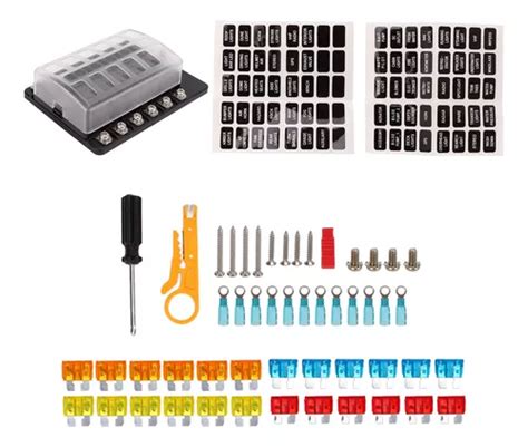 Suporte De Fusível Bloco De Lâmina Indicador Led De 12 Via