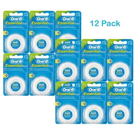 Oral B Essential Dental Floss Original Mint Waxed And Pack Ebay