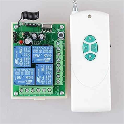 DC12V 4CH RF Sistema de control remoto inalámbrico Smart Home Switch