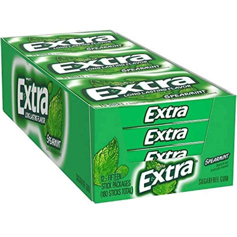 sugar  extra extra spearmint chewing gum pack sticks price