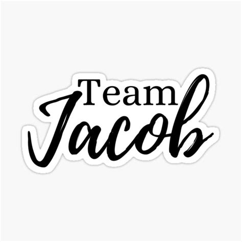 Team Jacob Sticker For Sale By Spidermonkey Redbubble