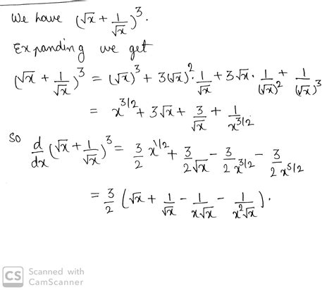 Differentiate The Following With Respect To X Left Sqrt X Dfrac