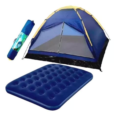 Kit Barraca Camping 3 Lugares C Colchão Casal Acampamento Frete grátis