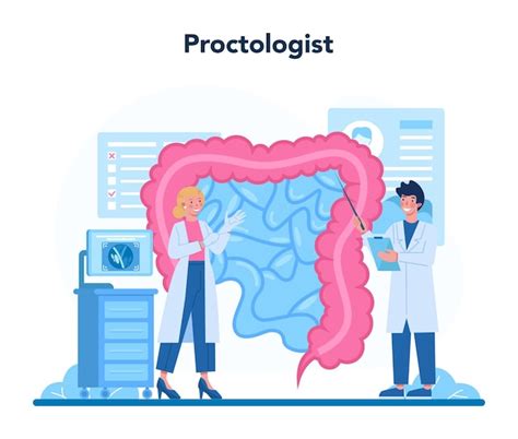 Concept De Proctologue Le Médecin Examine Lintestin Idée De Santé Et