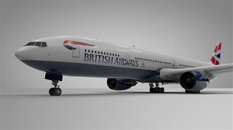 British Airways Boeing 777 300er 3d Model Turbosquid 1494408