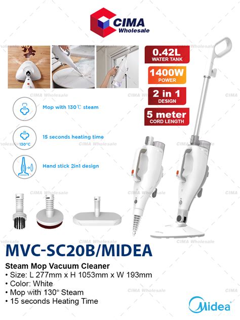 Midea Mvc Sc B Steam Mop Vacuum Cleaner