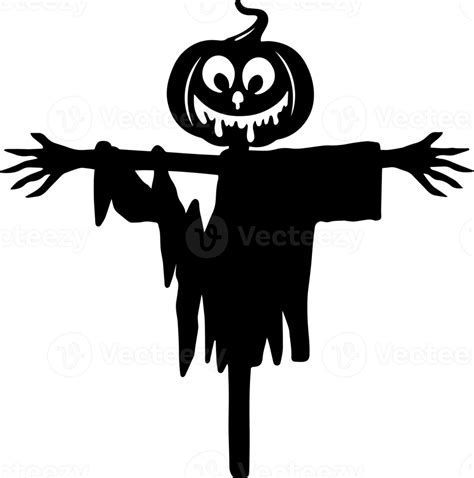 Halloween Scarecrow Silhouette 12498050 PNG