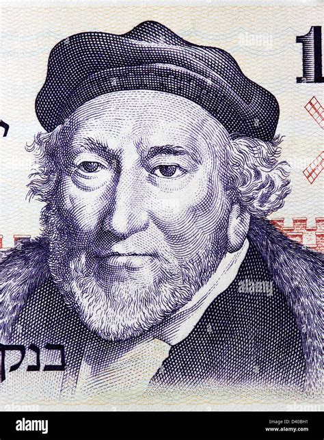 Porträt Von Sir Moses Montefiore Aus 10 Lirot Banknote Israel 1973