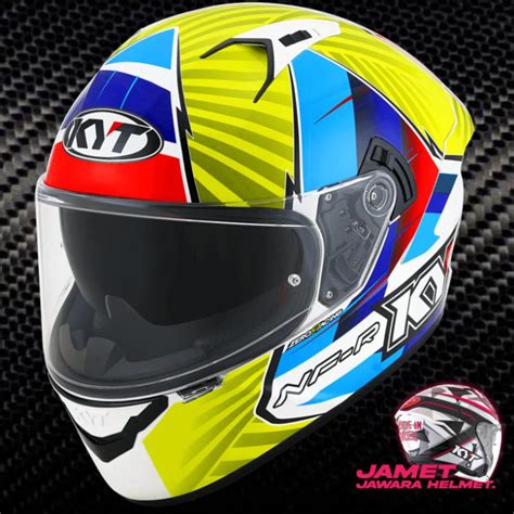 Jual Kyt Nf R Xavi Fores Blue Yellow Red Helm Fullface Kyt Nfr Shopee