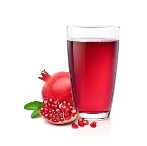 Premium Photo Glass Of Pomegranate Juice With Pomegranate Fruit