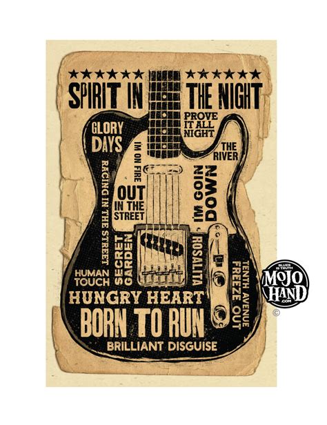 Bruce Springsteen - Guitar tribute Poster - MojoHand - Everything Blues™