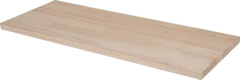 Wandplank Set Naturel Eiken Incl Stalen Plankdrager Plat Zwart