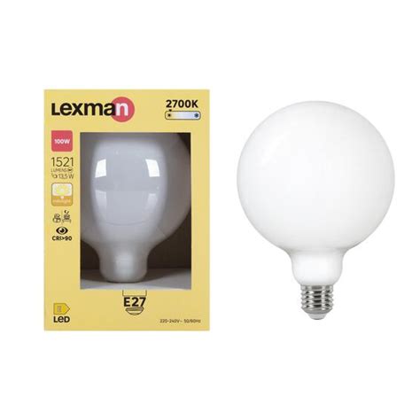 Lexman G125 E27 LED General Light Bulb Warm White 13 5W LEROY MERLIN