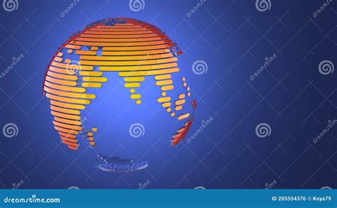 Abstract 3d Globe Made Of Stripes Stock Illustration Illustration Of Data Creative 205554376