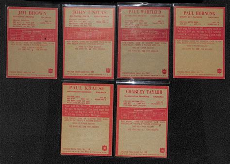 Lot Detail Philadelphia Football Partial Card Set W Brown