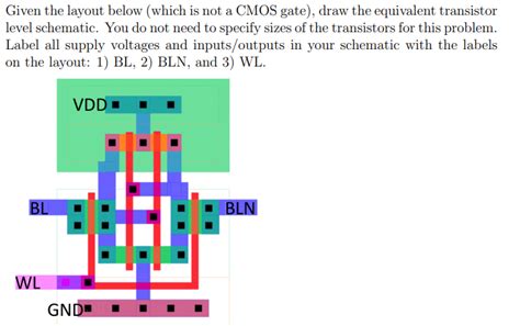 Given the layout below (which is not a CMOS gate), | Chegg.com