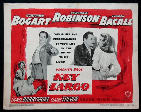 KEY LARGO Movie Poster (1948) | Key largo movie, Humphrey bogart, Key largo