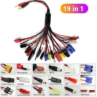 Rc Lipo Battery Charger Adapter Splitter Cable Xt Ec Ec Jst