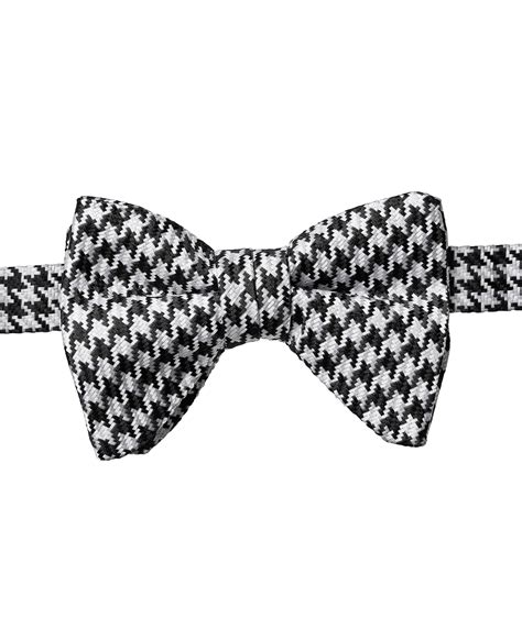 Dion Houndstooth Jacquard Silk Bow Tie Ties Pocket Squares And Formal