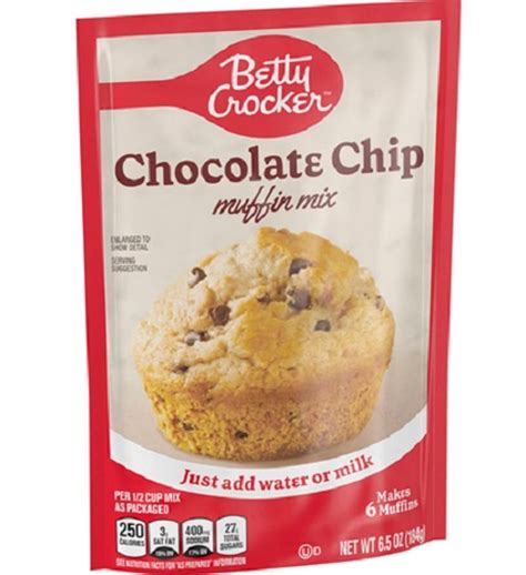 Betty Crocker Chocolate Chip Muffin Mix Shop Jadas