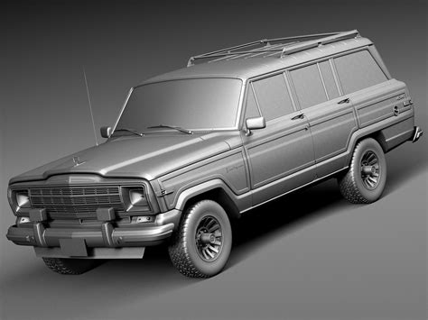 Jeep Wagoneer Woody 1980 3d Model 129 3ds Fbx Lwo Max Obj C4d