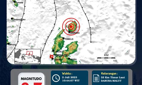 BEREDAR INFO GEMPA MAGNITUDO 3 7 SR MENGUNCANG WILAYAH MOROTAI