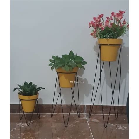 Kit Suporte P Vasos Planta Ch O Trip Ferro Jardinagem Submarino