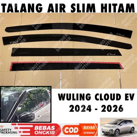 Jual Talang Air Wuling Cloud Ev 2024 2025 2026 Side Visor Slim Hitam