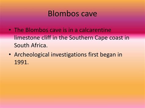 PPT - Blombos Cave PowerPoint Presentation, free download - ID:2334530