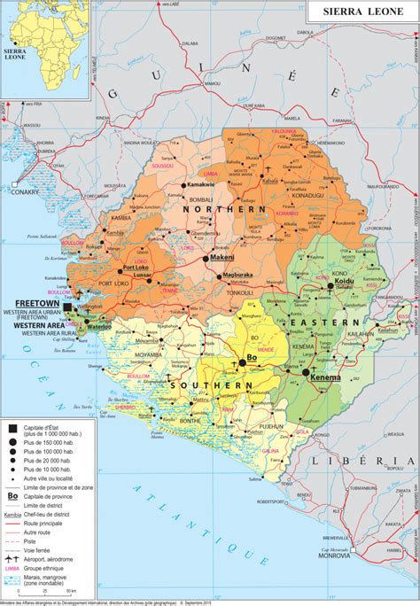 Geopolitical Map Of Sierra Leone Sierra Leone Maps