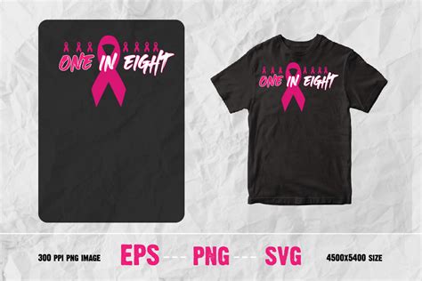 One In Eight Breast Cancer Awareness Graphic By Shahadatarman13 · Creative Fabrica