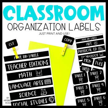 Classroom Organization Labels by Sailing into Second | TpT