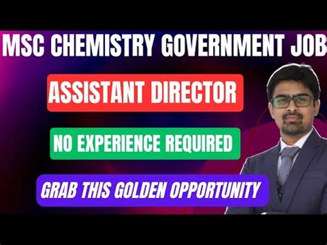 Government Job Vacancy For Msc Chemistry Gazetted Vacancy For Msc