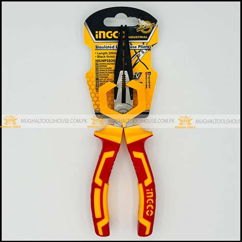 Ingco Insulated Long Nose Plier 8inch Mughal Tools House