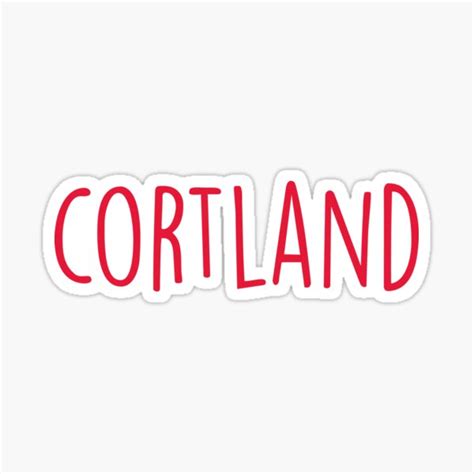 "Cortland - HANDWRITTEN " Sticker by michelemoira | Redbubble