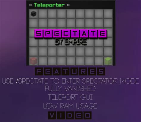 Spectate GUI SpigotMC High Performance Minecraft