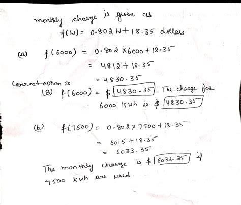 Solved An Electric Utility Company Determines The Monthly Bill By