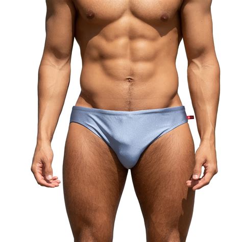 Snapklik Yuzhou Mens Solid Swim Briefs Low Rise Beach Bikini