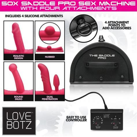 Lovebotz Saddle Pro Rideable Sex Machine With Attachments Sex Toys