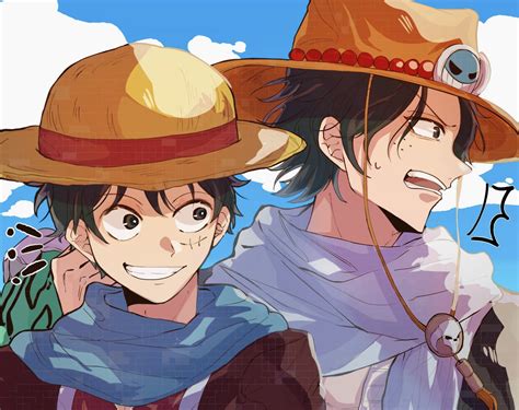Download Portgas D. Ace Monkey D. Luffy Anime One Piece HD Wallpaper by