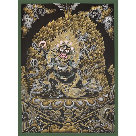 Six Hand Mahakala Handmade Thangka Painting From Nepal Meditation