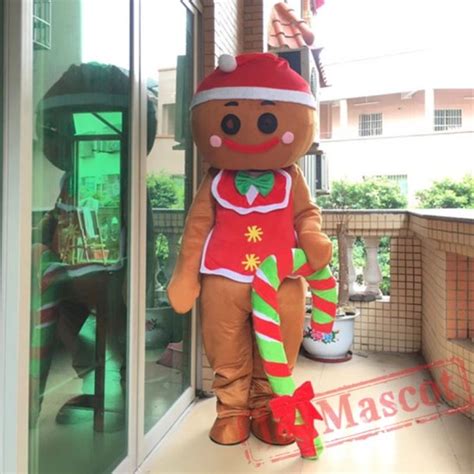 Gingerbread Man Mascot Costume For Adult