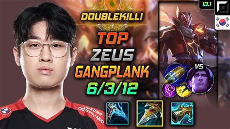 Zeus Gangplank Top Vs Taric Kr