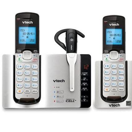 Vtech DS6771-3 DECT 6.0 Link2Cell Expandable Digital Bluetooth Cordless ...