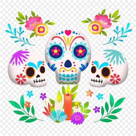 Tres Cr Neos Y Velas Png Dibujos Dia De Muertos Cr Neo Mexico Png Y